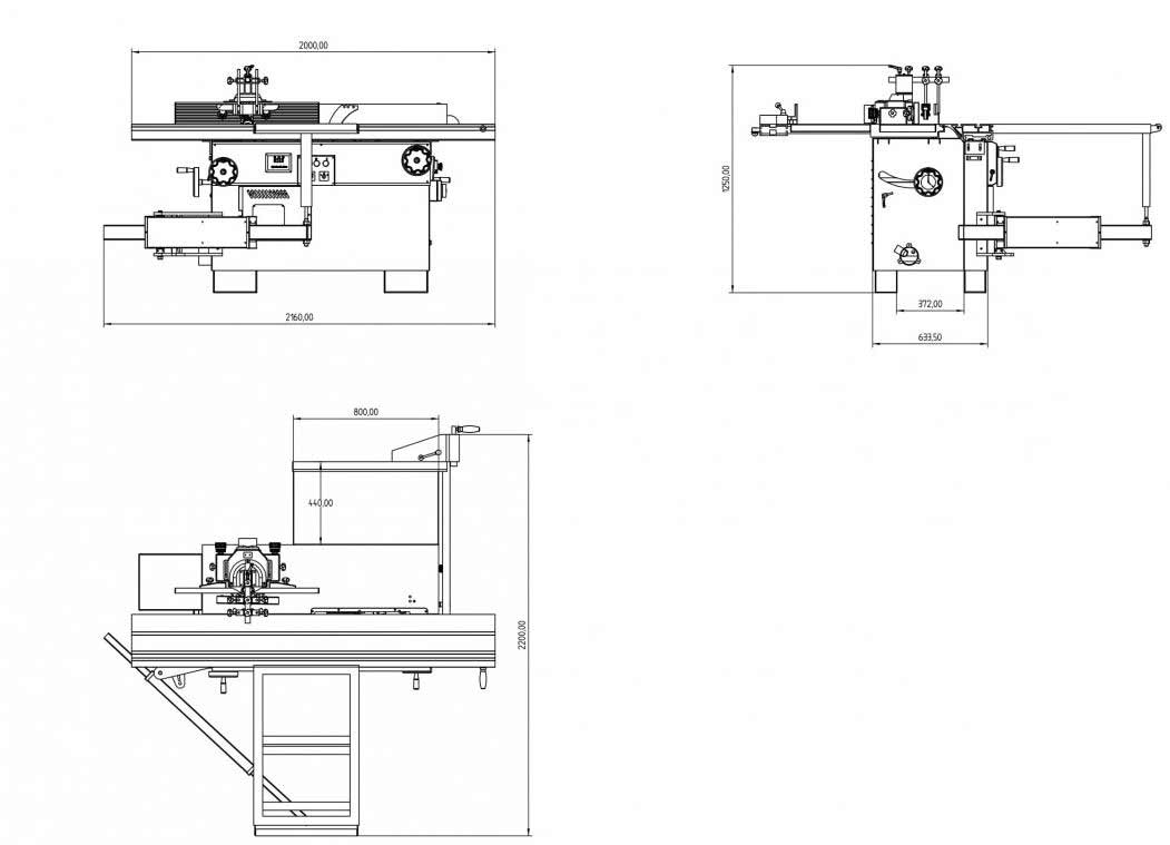 HOLZPROFI MAKER – TS315I – Sierra fresadora combinada con carro de aluminio y soporte de hoja 2000 x 270 mm – 3000 W – 230 V - Imagen 5