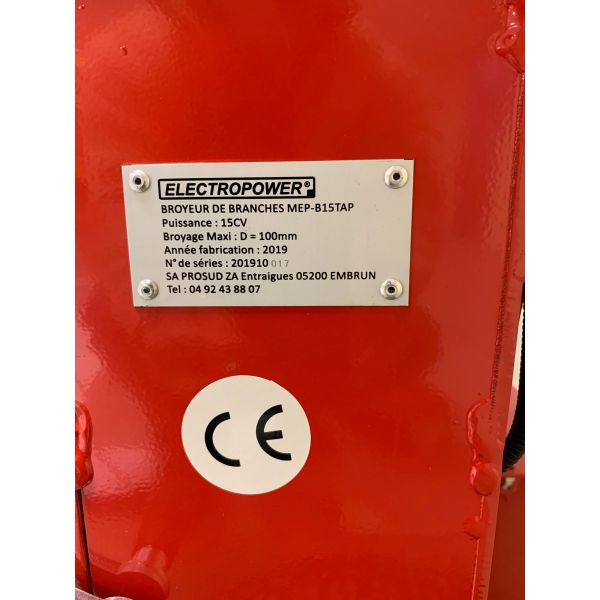 Trituradora de ramas de 15 HP - BRF - 3 cuchillas ELECTROPOWER - Imagen 7